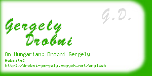 gergely drobni business card